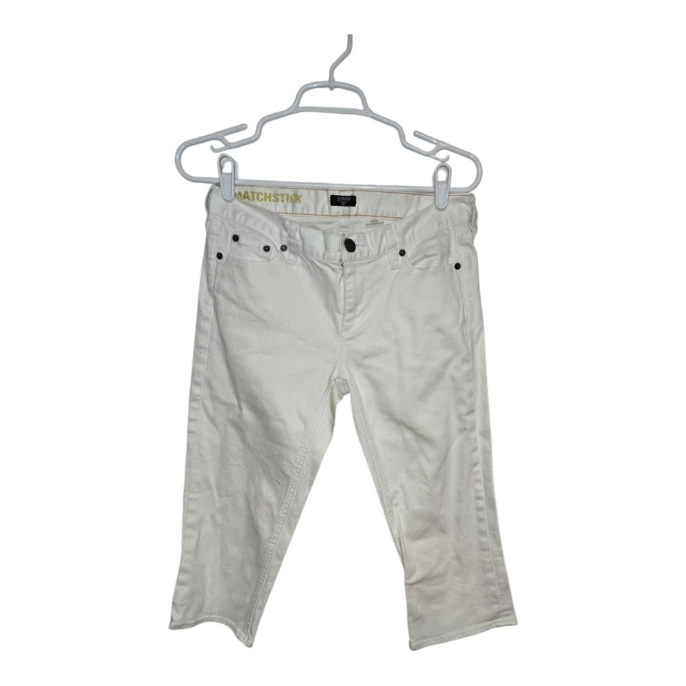 J.Crew Factory Matchstick Stretch Capri Jeans White Size 28